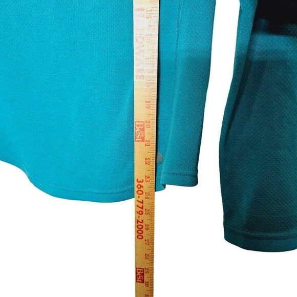 Mountain Hardwear Women's Long Sleeve Henley Shirt Size M Teal Breathable - Picture 9 of 9